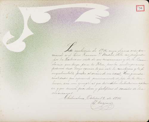 Lámina de P. Guajardo para Francisco I. Madero (atribuido)