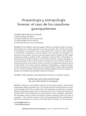 Arqueología y antropología forense: el caso de los cazadores guanajuatenses