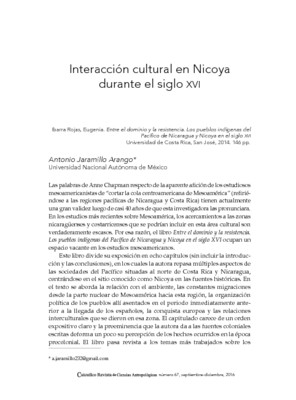 Interacción cultural en Nicoya durante el siglo XVI