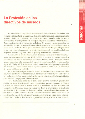 La Profesión en los directivos de museos