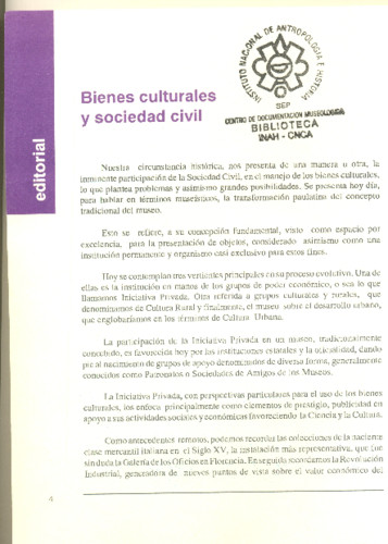 Bienes culturales y sociedad civil