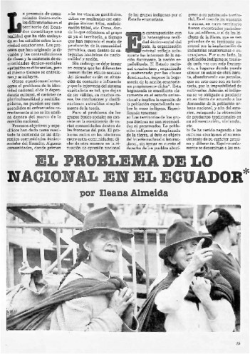 El problema de lo nacional en el Ecuador