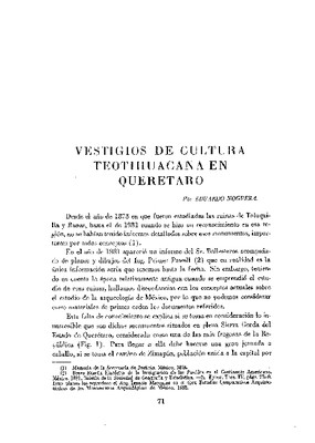 Vestigios de cultura teotihuacana en Querétaro.