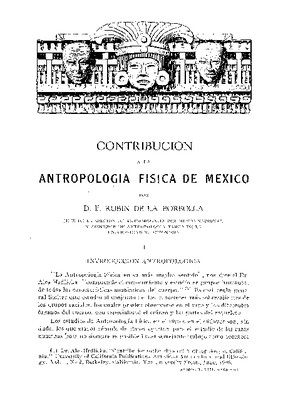 Contribución a la Antropología Física de México.