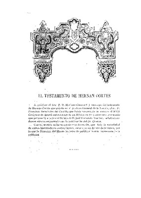 El testamento de Hernán Cortés