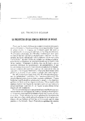 La polisintesis en las lenguas indígenas de México.