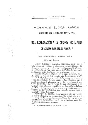 Una exploración a la cuenca fosilífera de San Juan Raya, estado de Puebla.
