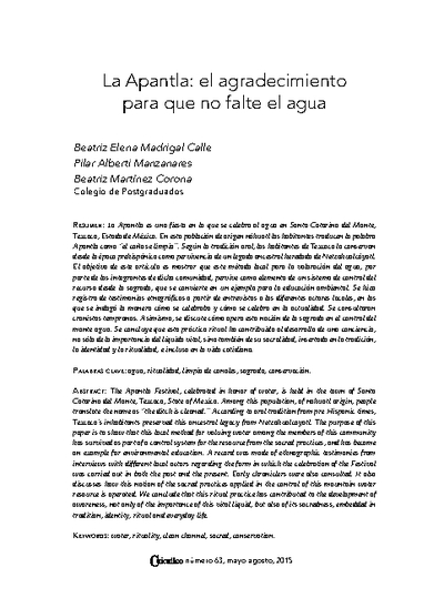 La Apantla: el agradecimiento para que no falte el agua