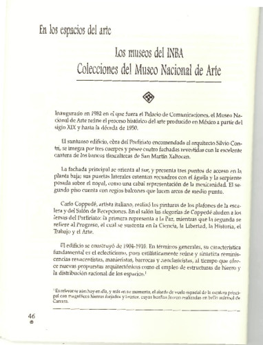 Los museos del INBA Colecciones del Museo Nacional de Arte