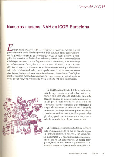 Nuestros museos INAH en ICOM Barcelona