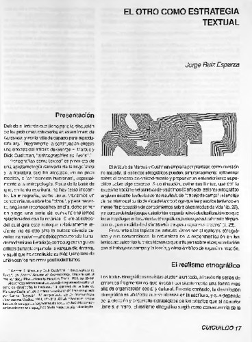 El otro como estrategia textual
