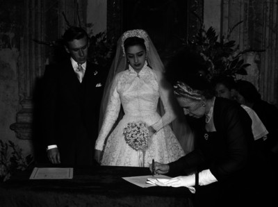Rafael Jocken y Ofelia Lieja durante su matrimonio civil