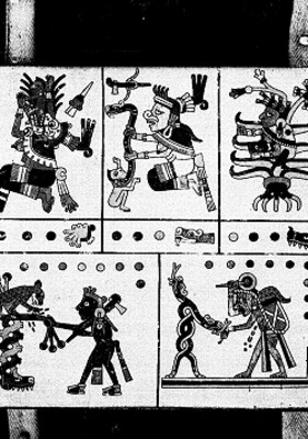 Códice Fejervary Mayer, imagen 28 del libro de John Pohl's, detalle