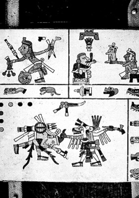 Códice Fejervary Mayer, imagen 40 del libro de John Pohl's, detalle