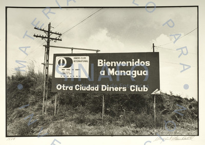Letrero de límite territorial en Managua