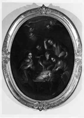 Nacimiento de Cristo con José y María, cuadro al óleo, pintura exhibida en el Museo de Regional de Guadalupe