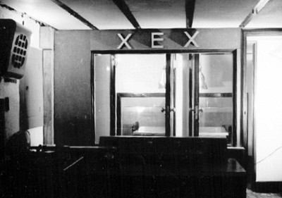 Cabina de transmisión de la XEX
