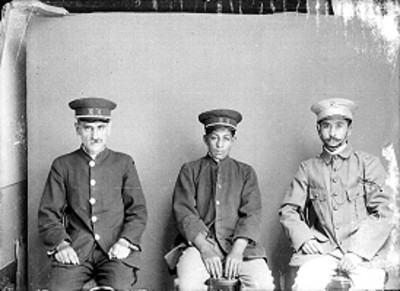 Servidumbre del Museo Nacional, retrato de grupo