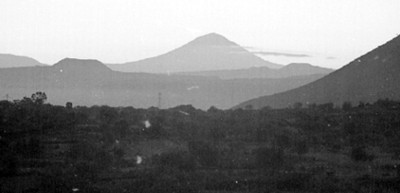 Montañas y bosque, panorámica