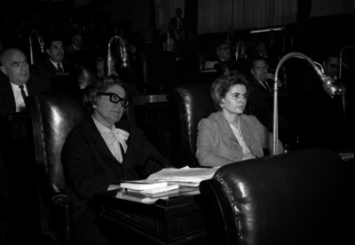 María Lavalle Urbina, durante una sesión en la Cámara de Senadores