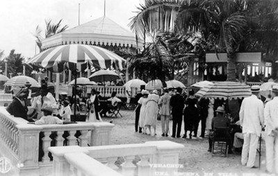 "Una escena en Villa del Mar", tarjeta postal