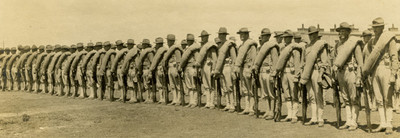 Soldados del ejército norteamericano en formación