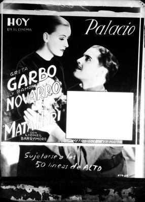 Ramón Novarro y Greta Garbo en la pelicula MATA HARI, cartel