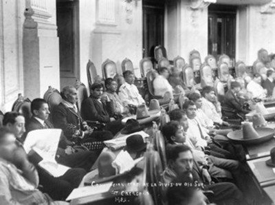 "Convencionalistas de la división del sur" durante sesión en la Cámara de Diputados