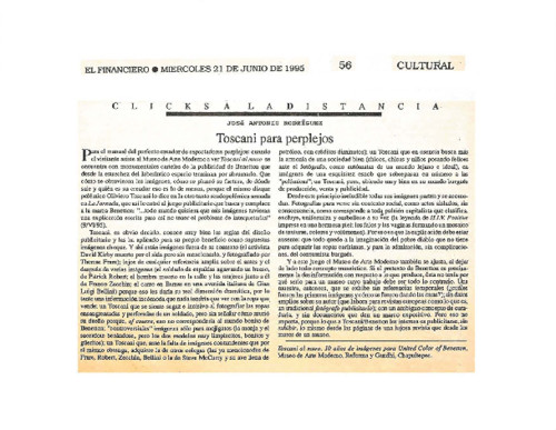 Toscani para perplejos