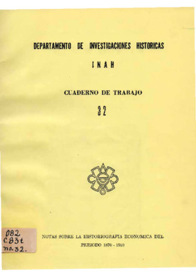 Notas sobre la historiografía económica del periodo 1870-1910