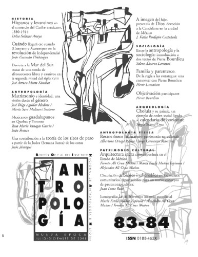 Antropología Num. 83-84 (2008)