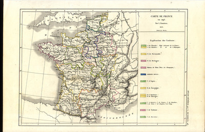 Carte de France en 1095