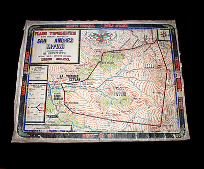 Plano topográfico de los terrenos del pueblo de San Andrés Yatuni 