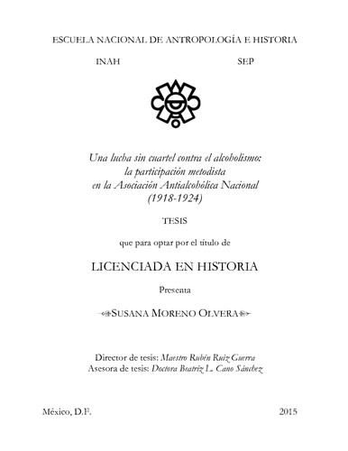 Una lucha sin cuartel contra el alcoholismo:  la participación metodista en la Asociación Antialcohólica Nacional (1918-1924)