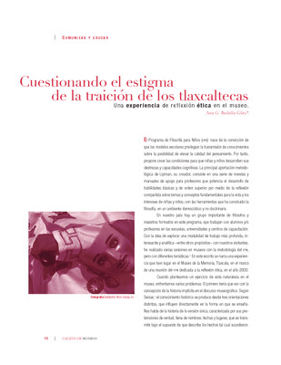 Cuestionando el estigma de la traición de los tlaxcaltecas. Una experiencia de reflexión ética en el museo