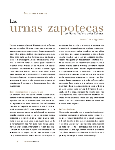 Las urnas zapotecas del Museo Nacional de las Culturas