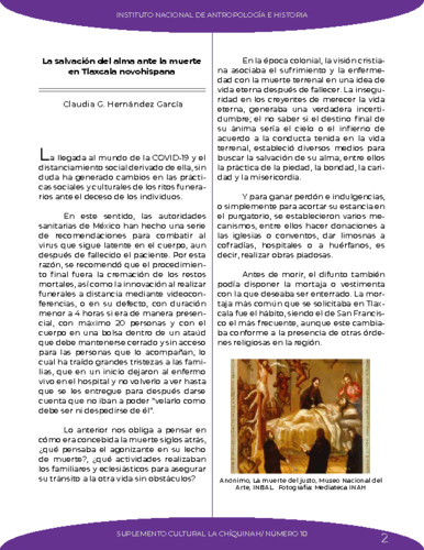 La salvación del alma ante la muerte en Tlaxcala novohispana