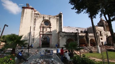 Recuperación de pintura mural en Ex Conventos de Morelos y Puebla afectados por sismos