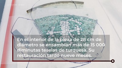 Disco de turquesa de templo mayor, restaurado