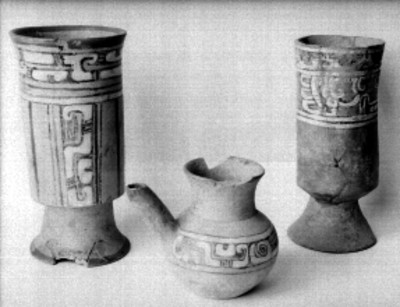 Vasija y copas de Cholula