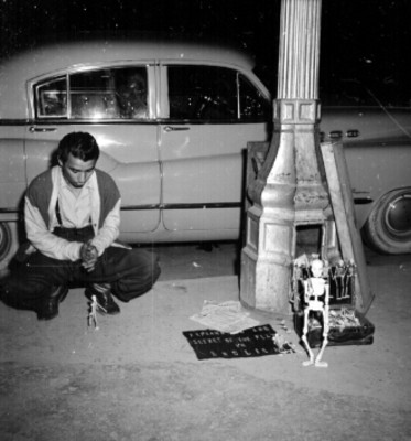 Vendedor de calaveras en la calle
