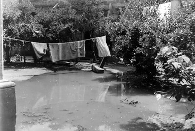 Patio inundado