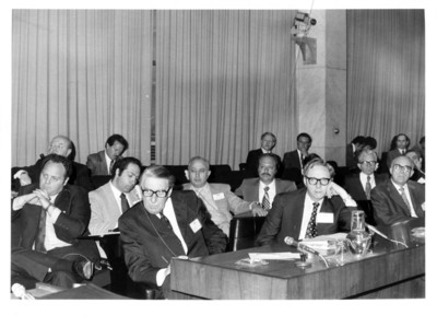 Grupo de empresarios nacionales y extranjeros durante reunión del Consejo Empresarial Mexicano para Asuntos Internacionales