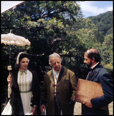 Escena de Farnesio de Bernal, Fernando Soler y una actriz