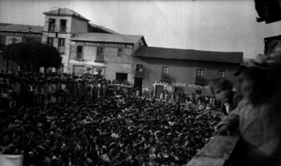 Manifestación en apoyo a Adolfo de la Huerta por su candidatura a la presidencia