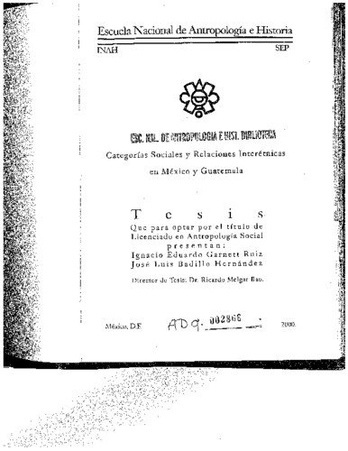 Categorías sociales y relaciones interétnicas en México y Guatemala