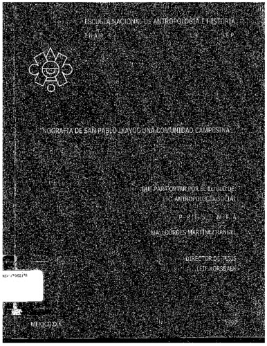 Etnografía de San Pablo Ixayoc, una comunidad campesina