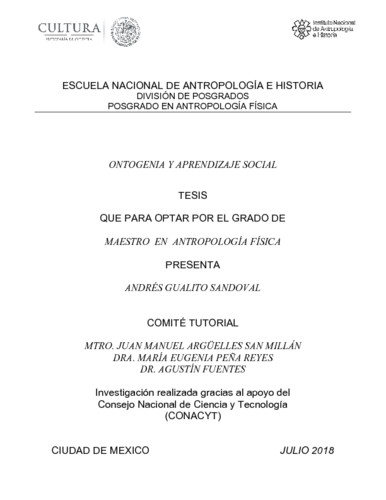 Ontogenia y aprendizaje social