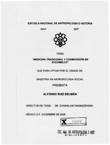 Medicina tradicional y cosmovisión en Xochimilco