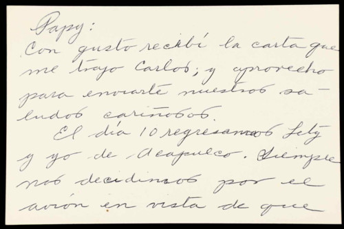 Vida personal del general Lázaro Cárdenas: Documentos personales de Alicia